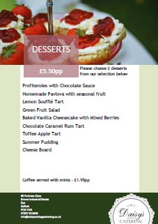 View/Download the Desserts Menu